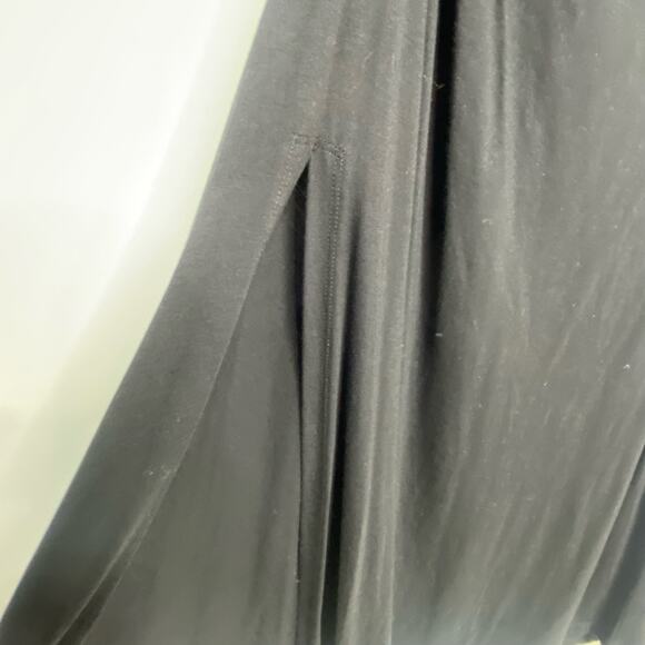 Peruvian Connection Black Long Sleeve Origami Stretch Midi Dress M - Picture 11 of 12